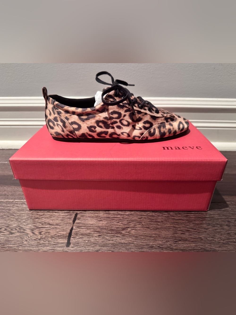 Maeve Leopard Print Low Profile Sneakers - Size 37